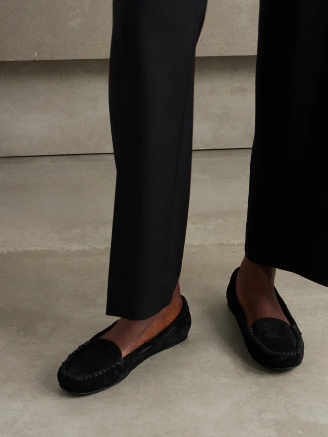The Row - Mabel Suede Loafers - Black - Image 2