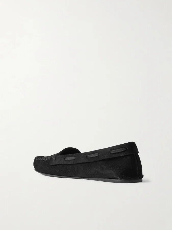 The Row - Mabel Suede Loafers - Black - Image 3