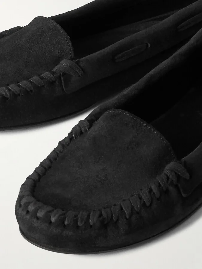 The Row - Mabel Suede Loafers - Black - Image 4