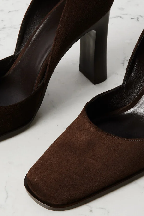 The Row - Mae Suede Pumps - Brown - Image 4