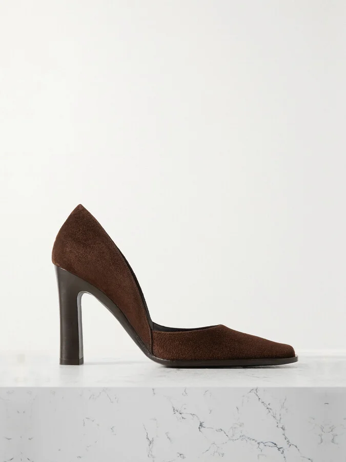 The Row - Mae Suede Pumps - Brown
