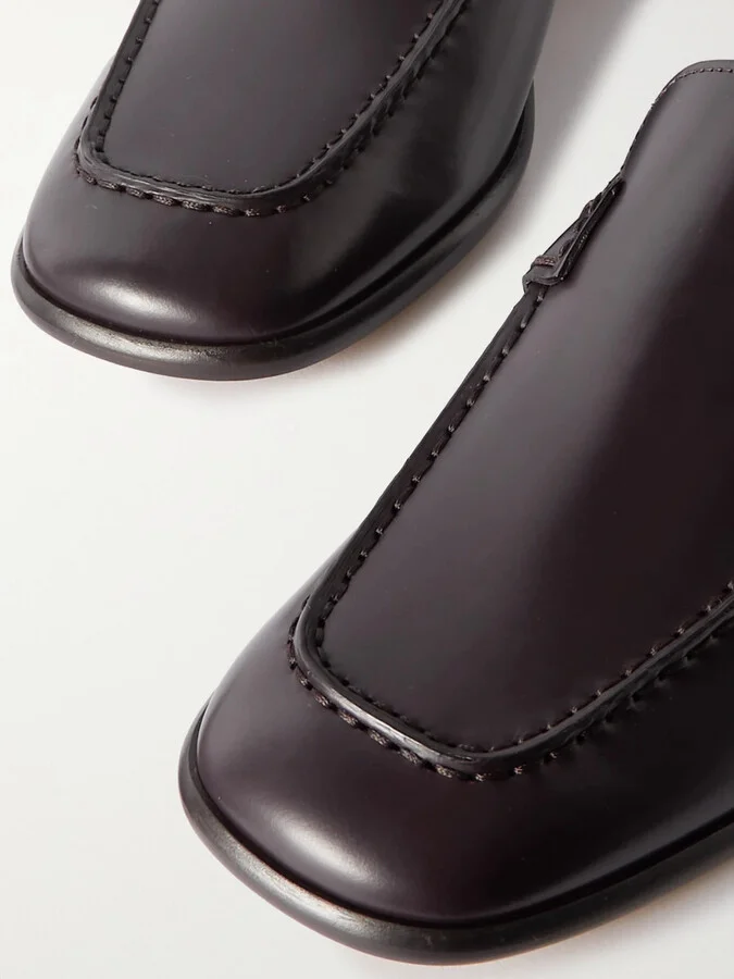 The Row - Mensy Leather Loafers - Brown - Image 4