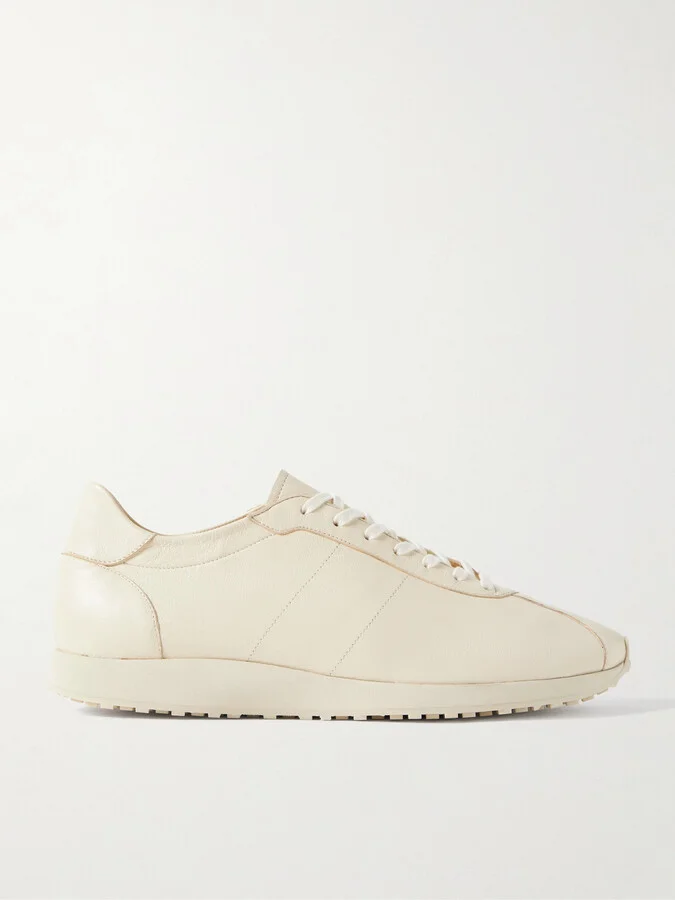 The Row - Mica Leather Sneakers - Ivory