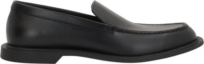 The Row Nic Hand-Stitched Trim Loafers