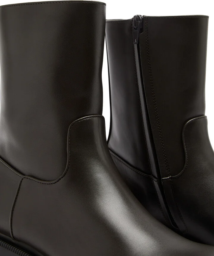 The Row Nobilis Chunky Leather Ankle Boots - Image 4