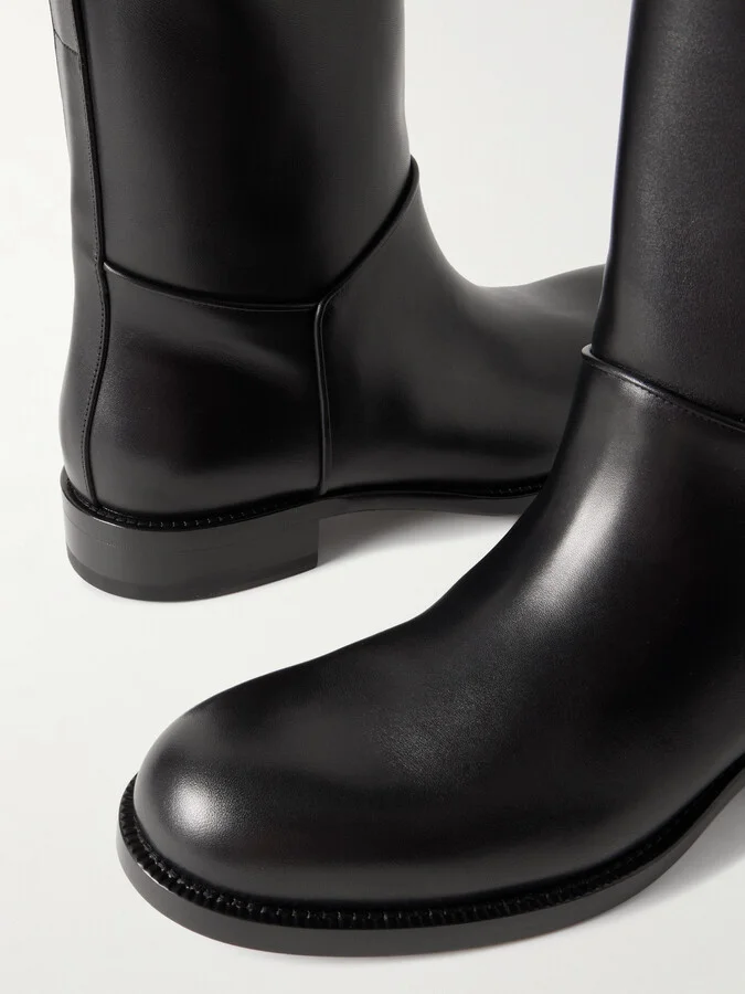 The Row - Nobilis Leather Ankle Boots - Black - Image 4