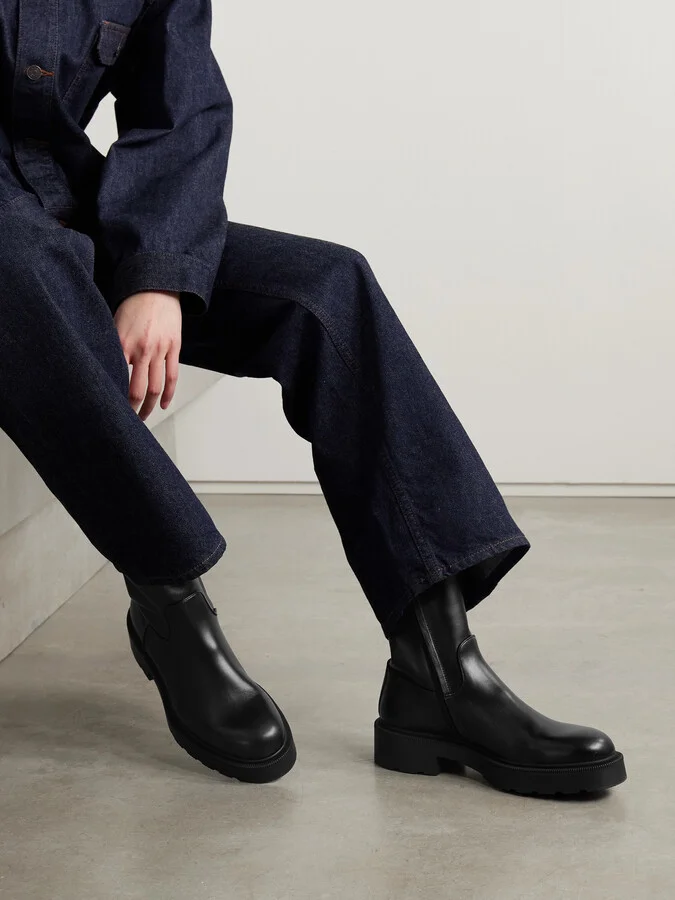 The Row - Nobilis Leather Ankle Boots - Black - Image 2