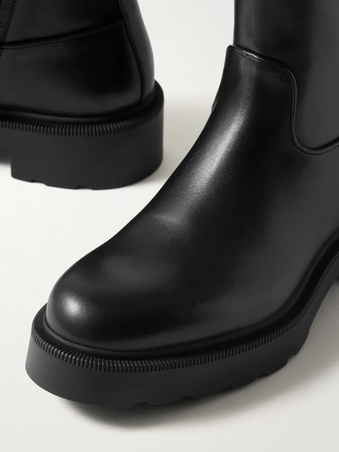 The Row - Nobilis Leather Ankle Boots - Black - Image 4