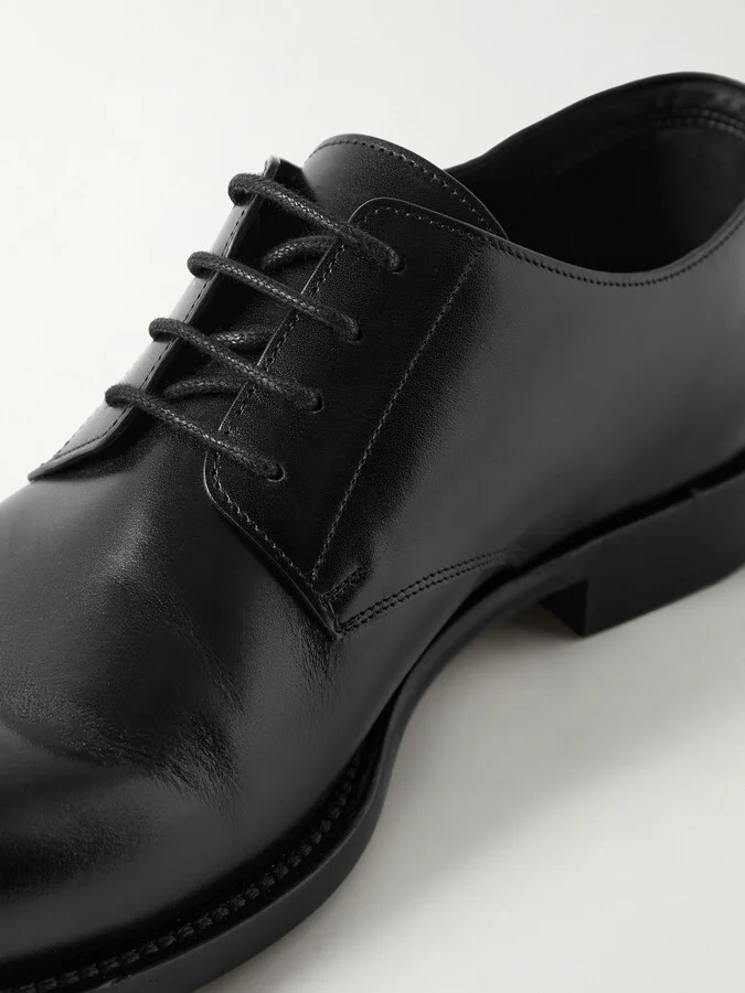 The Row - Novus Leather Derby Shoes - Black - Image 4