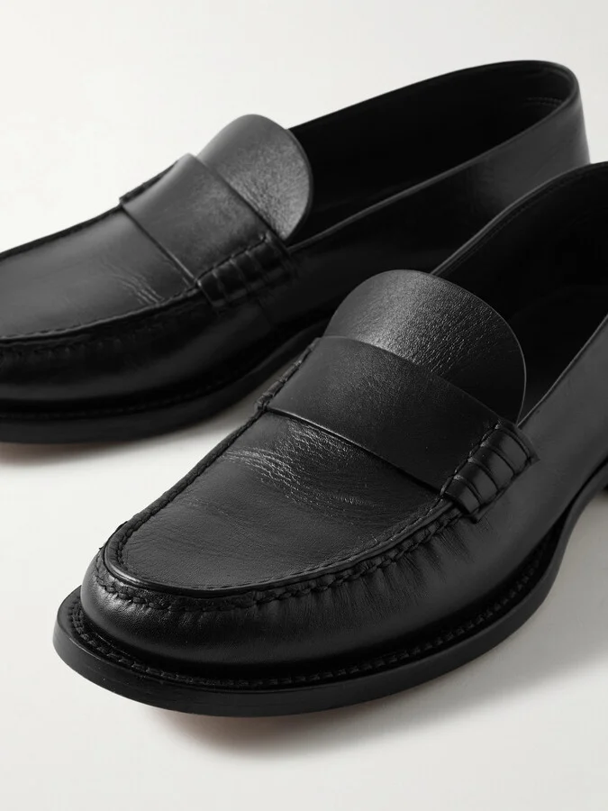 The Row - Novus Leather Loafers - Black - Image 3