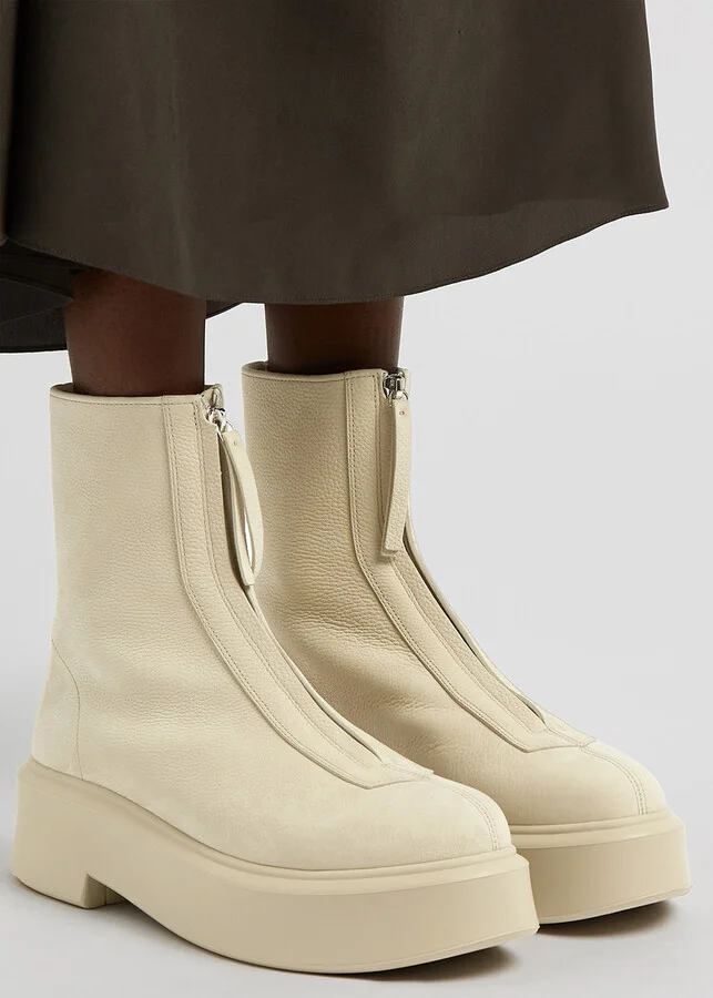 The Row Nubuck Ankle Boots - Image 5
