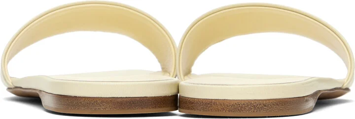 The Row Off-White Combo Slide Sandals - Image 2