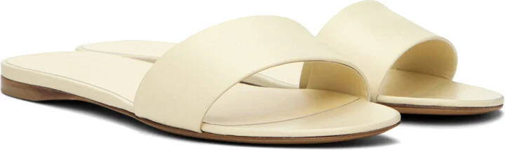 The Row Off-White Combo Slide Sandals - Image 4