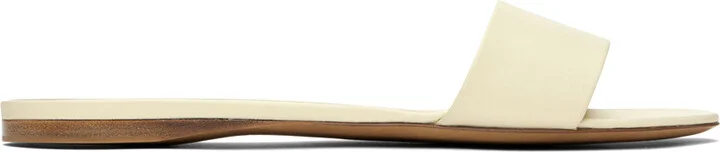 The Row Off-White Combo Slide Sandals