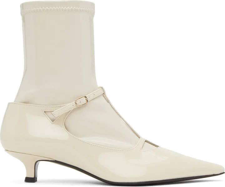 The Row Off-White Cyd Patent Leather Boots