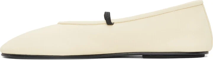 The Row Off-White Elastic Ballerina Flats - Image 3