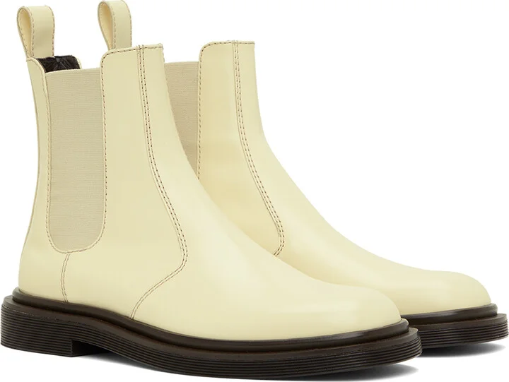 The Row Off-White Elastic Ranger Boots - Image 4