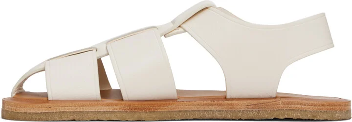 The Row Off-White Fisherman Sandals - Image 3