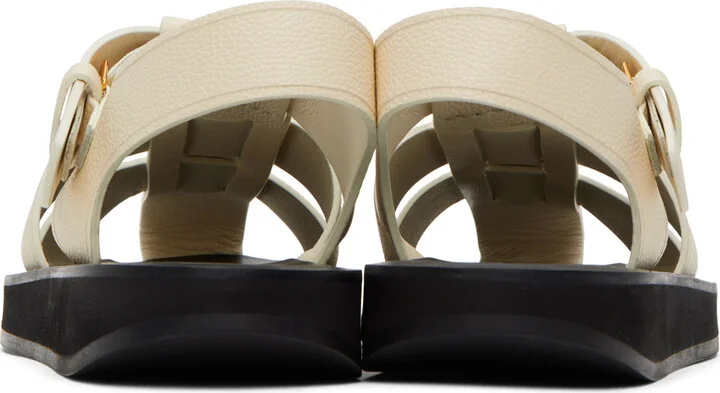 The Row Off-White Fisherman Sandals - Image 2