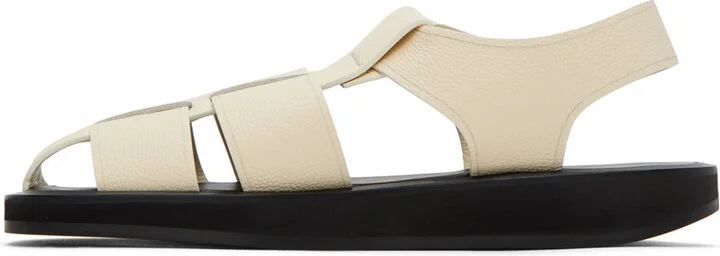 The Row Off-White Fisherman Sandals - Image 3
