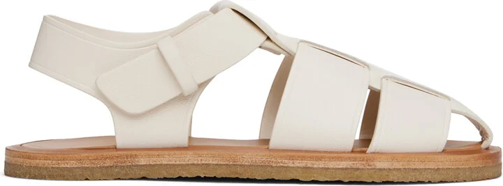 The Row Off-White Fisherman Sandals