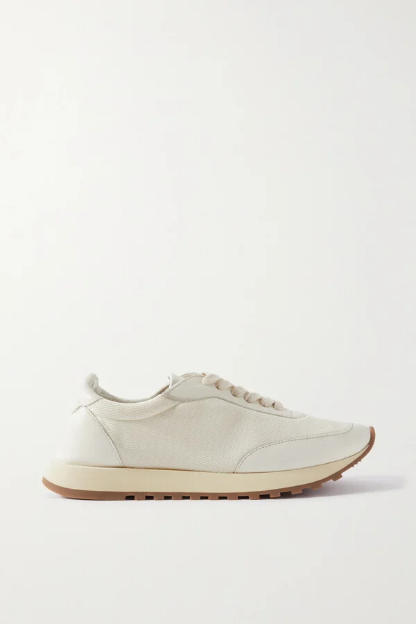 The Row - Owen Runner Leather And Mesh Sneakers - Cream