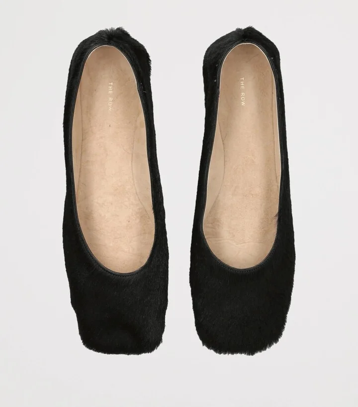The Row Pony Hair Square Ballet Flats - Image 4
