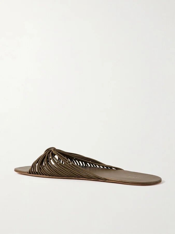 The Row - Sara Cord Slides - Green - Image 3