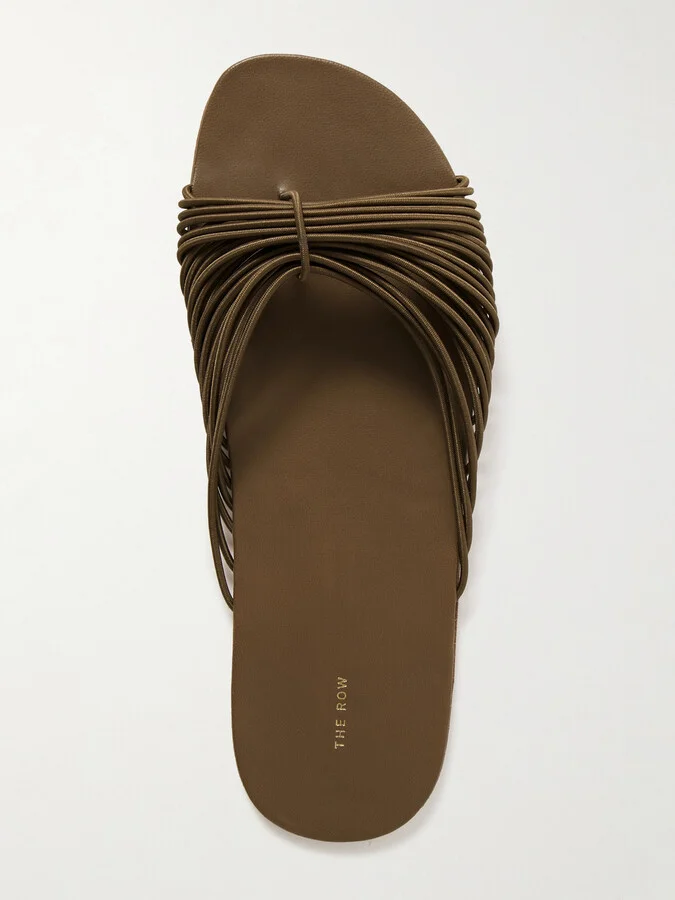 The Row - Sara Cord Slides - Green - Image 5