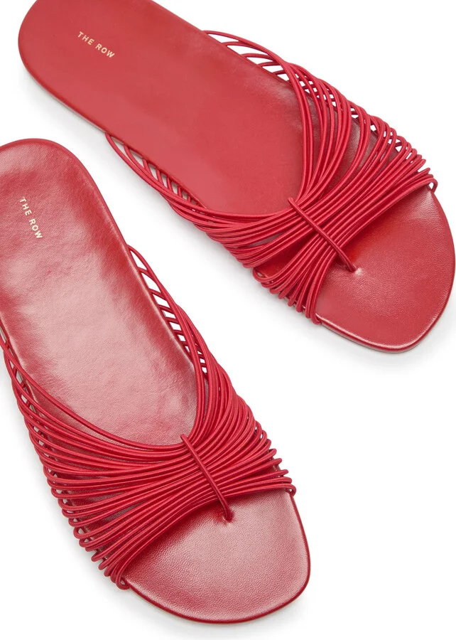 The Row Sara Leather Thong Sliders - Image 3