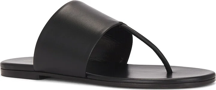 The Row Signum Flat Sandal in Black - Image 2