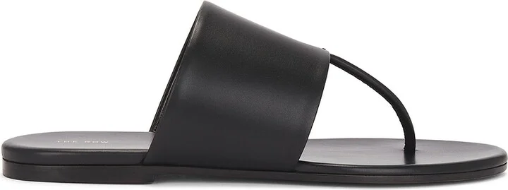 The Row Signum Flat Sandal in Black
