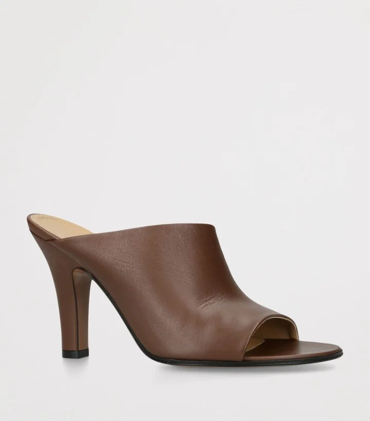 The Row Signum Leather Heeled Mules - Image 3