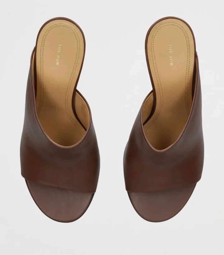 The Row Signum Leather Heeled Mules - Image 4