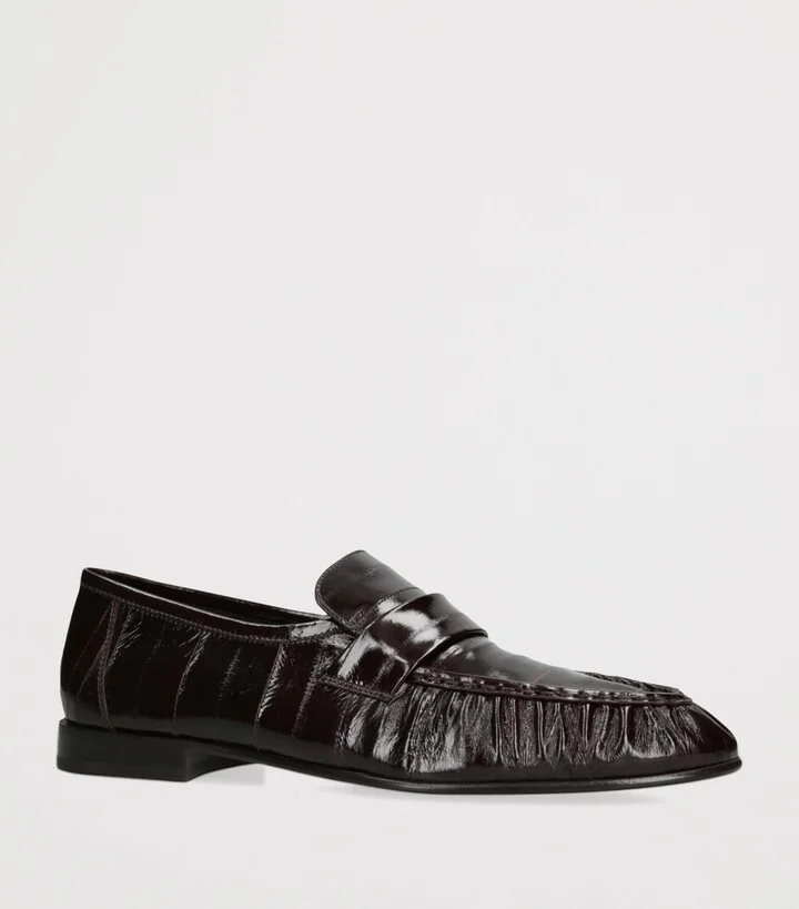 The Row Soft Fish Skin Loafers - Image 3