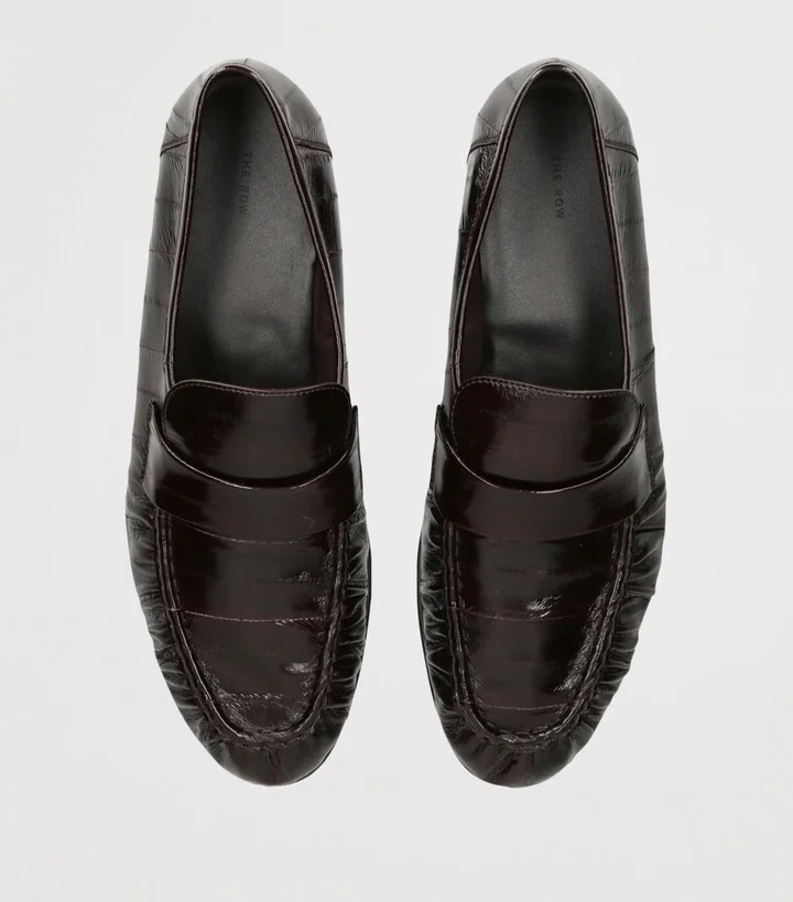 The Row Soft Fish Skin Loafers - Image 4