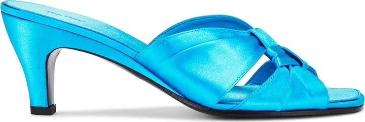 The Row Soft Knot Mule Sandal in Blue