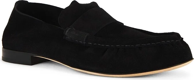 The Row Soft Mocassin Loafer in Black - Image 2