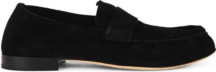 The Row Soft Mocassin Loafer in Black