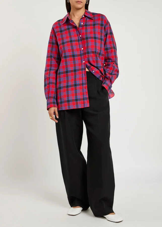 The Row Square Grained-leather Ballet Flats - Image 6
