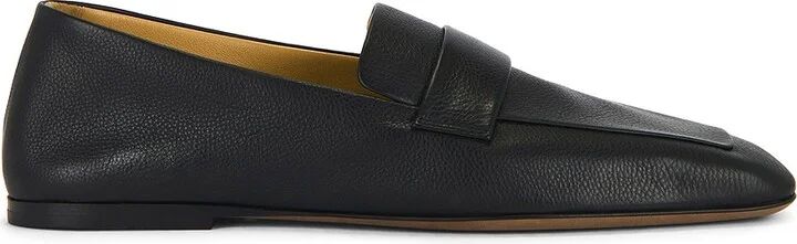 The Row Square Loafer in Black