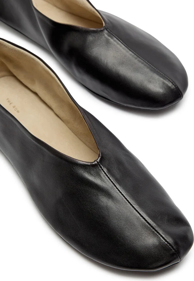 The Row Stella Leather Ballet Flats - Image 3