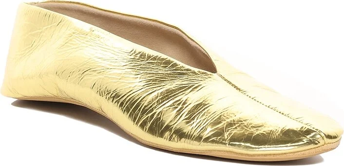 The Row Stella Slipper in Metallic Gold - Image 2