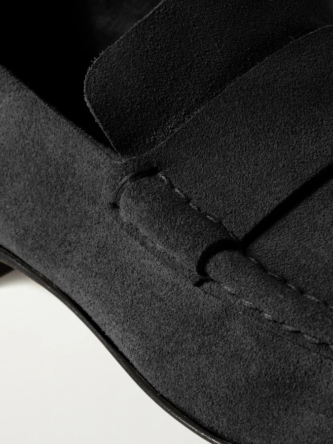The Row - Suede Loafers - Black - Image 4