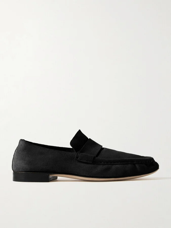 The Row - Suede Loafers - Black
