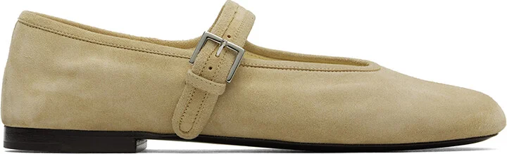 The Row Tan Boheme MJ Ballerina Flats