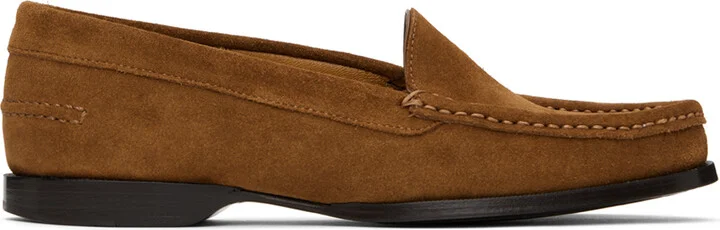 The Row Tan Ruth Loafers