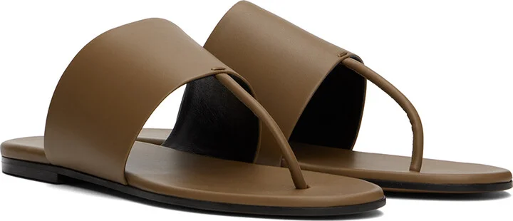 The Row Tan Signum Sandals - Image 4