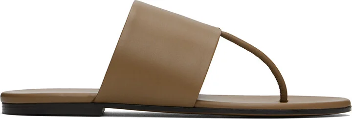 The Row Tan Signum Sandals