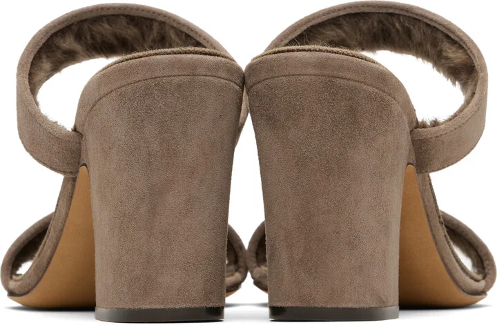The Row Taupe Awar Strap Heeled Sandals - Image 2